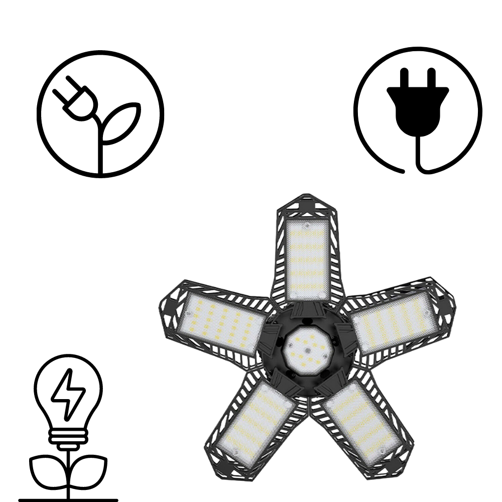 Lumière de garage avec 5 panneaux pliables - Ozerty