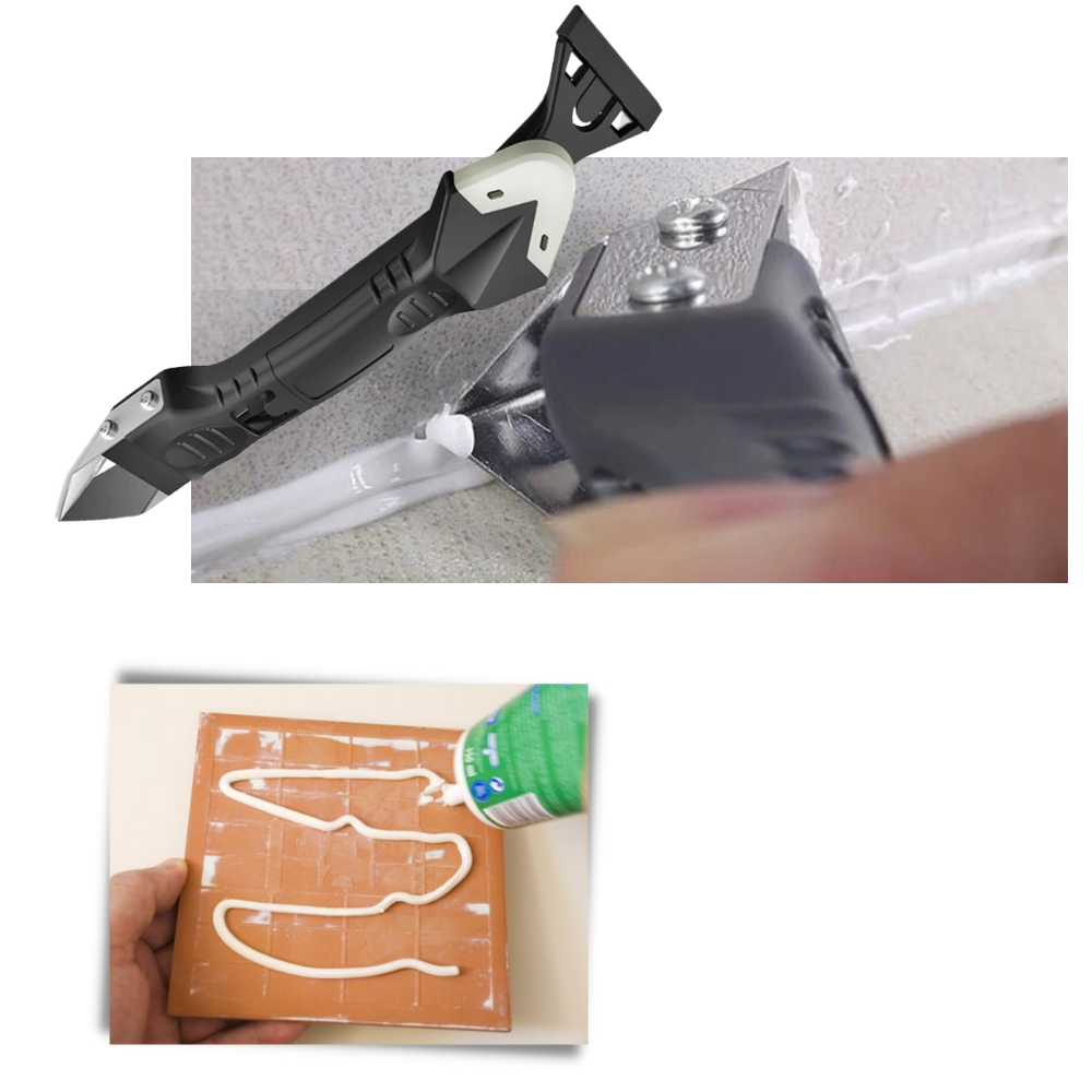 Outil de calfeutrage et de grattage multi-matériaux - Ozerty