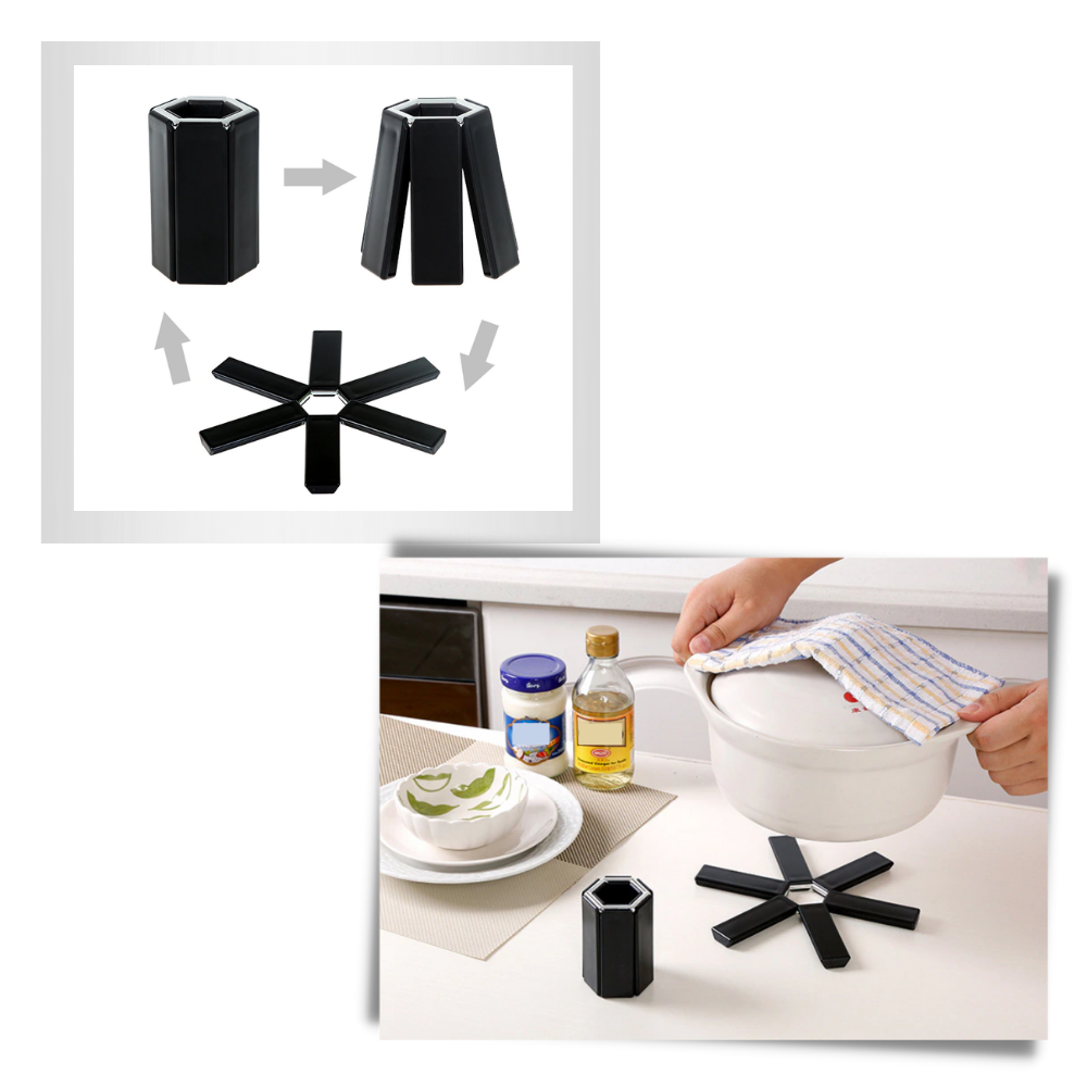 Support de récipients pliable et hexagonal - Ozerty