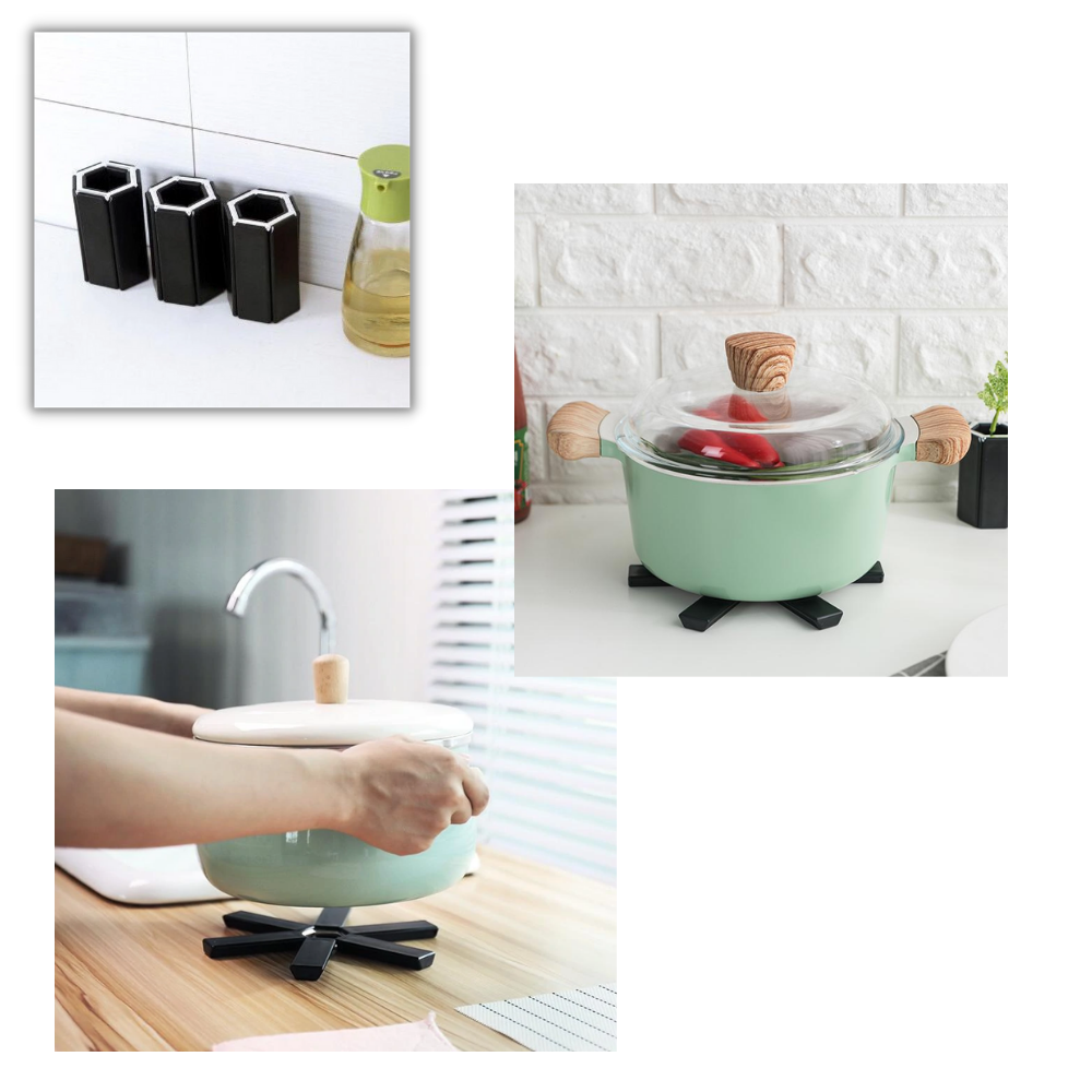 Support de récipients pliable et hexagonal - Ozerty