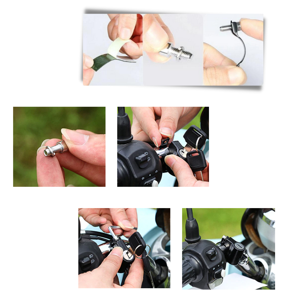 Verrou antivol pour casque de moto - Ozerty