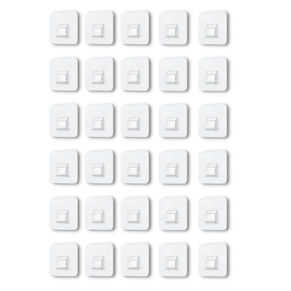 Set of adhesive wall hooks