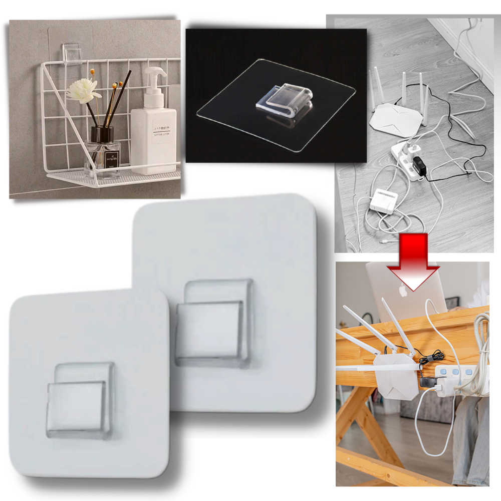 Lot de crochets muraux adhésifs