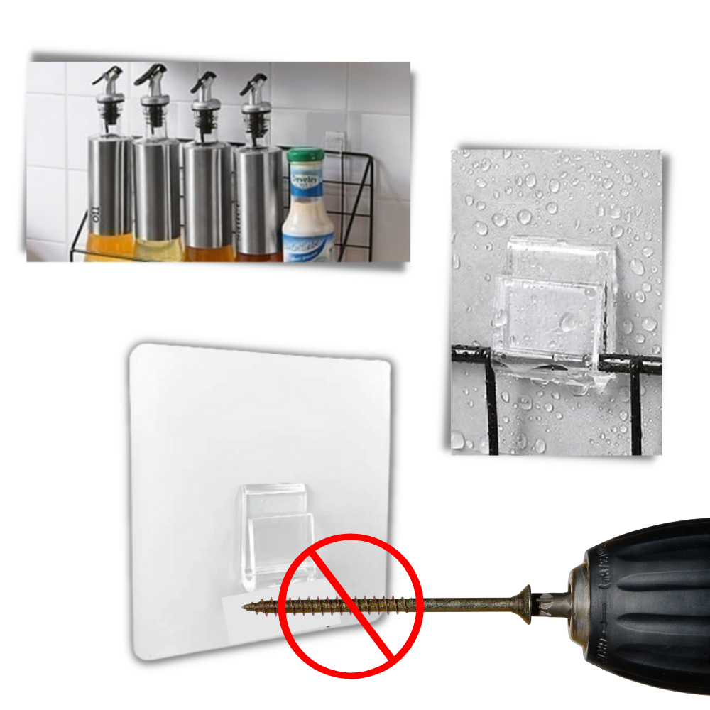 Lot de crochets muraux adhésifs - Ozerty