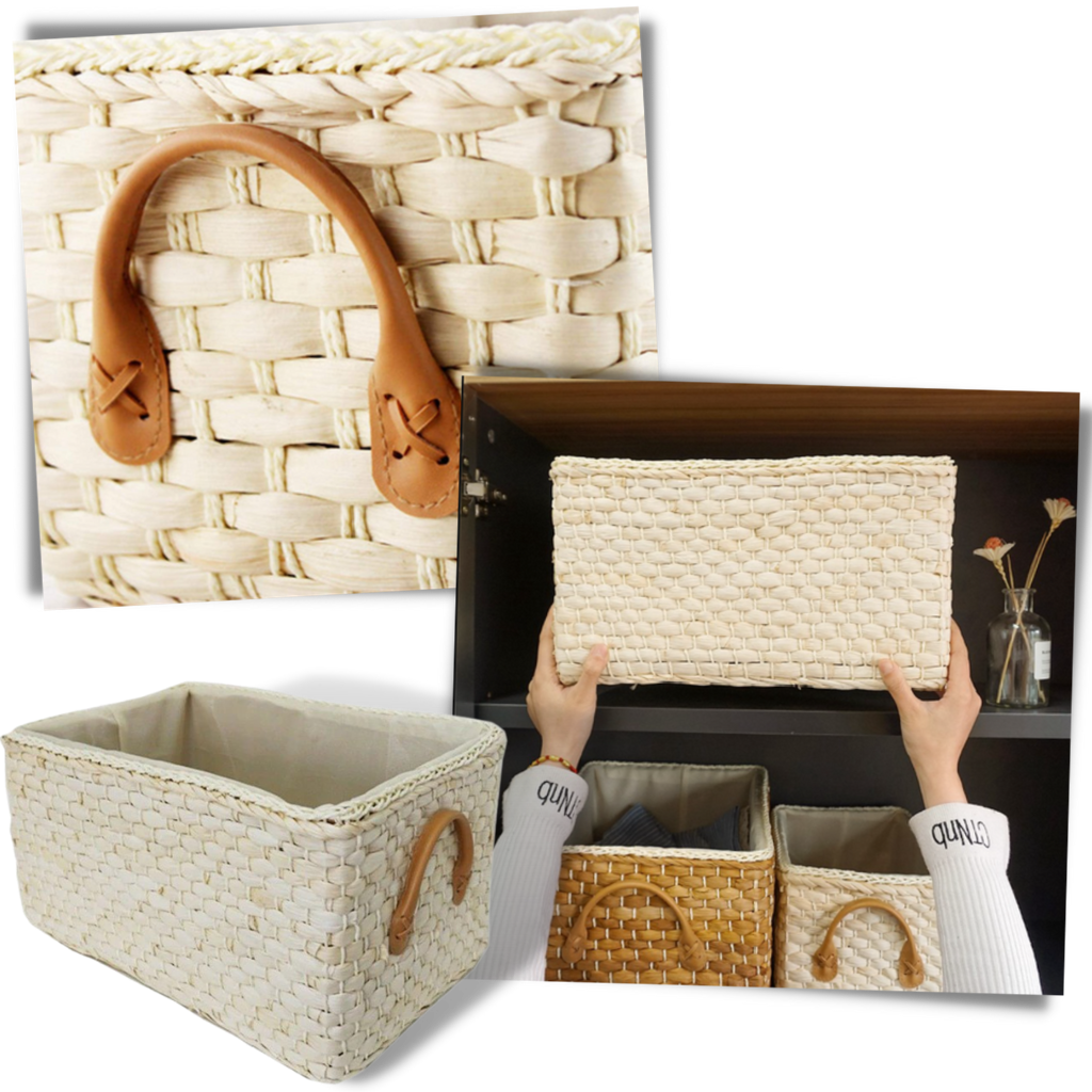 Panier en osier tressé à la main - Ozerty