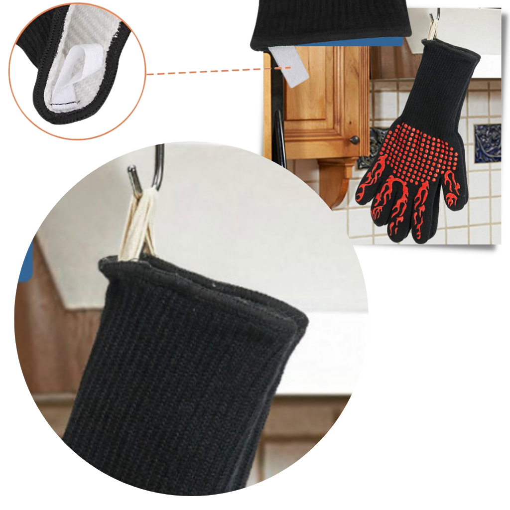Gants pour barbecue résistant à la chaleur (1 paire) - Ozerty