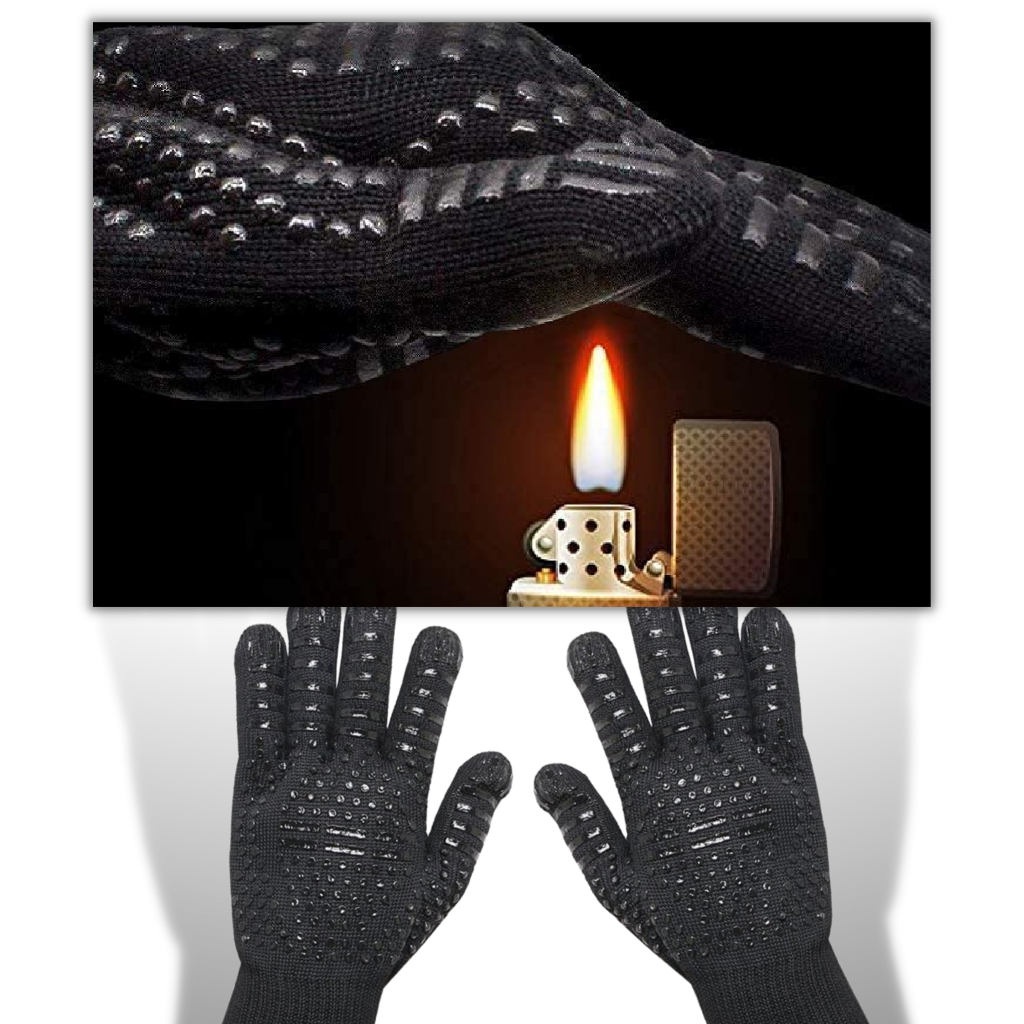 Gants pour barbecue résistant à la chaleur (1 paire) - Ozerty
