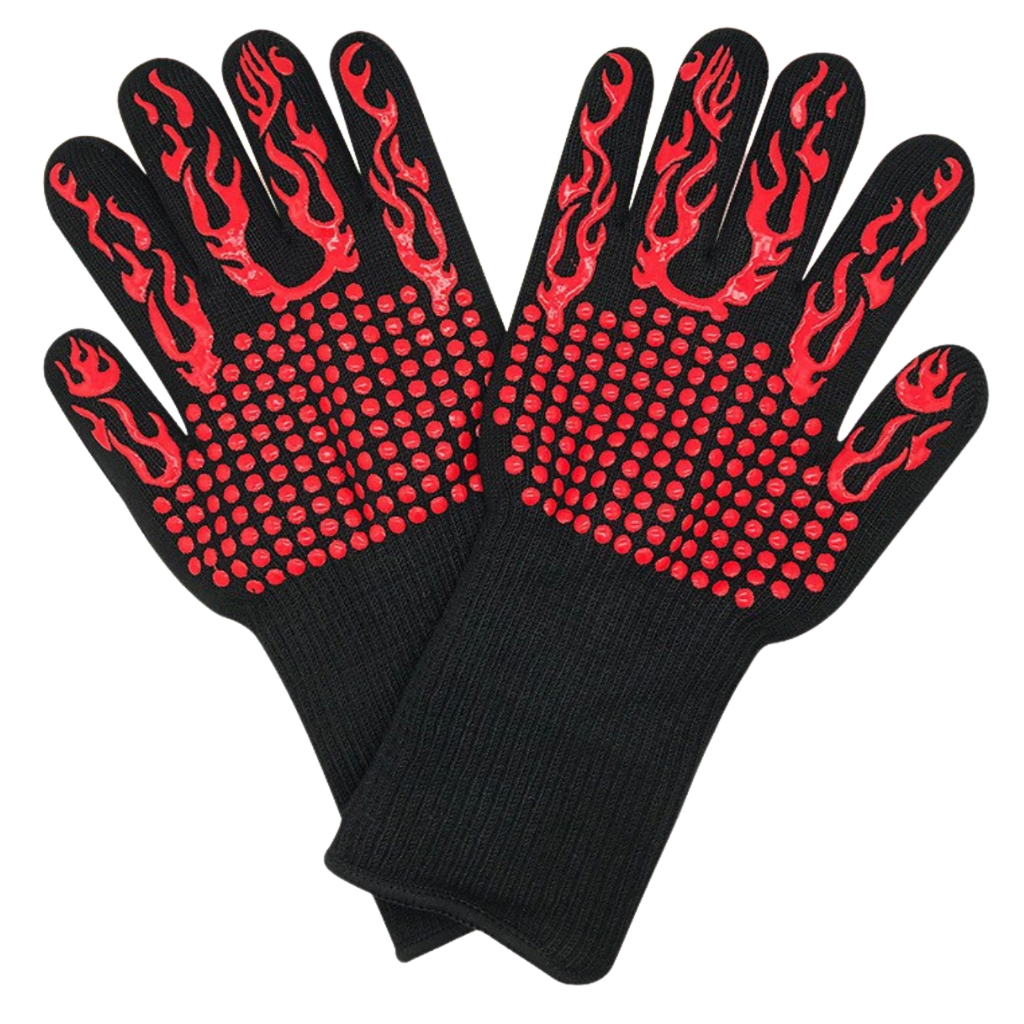 Gants pour barbecue résistant à la chaleur (1 paire) - Ozerty