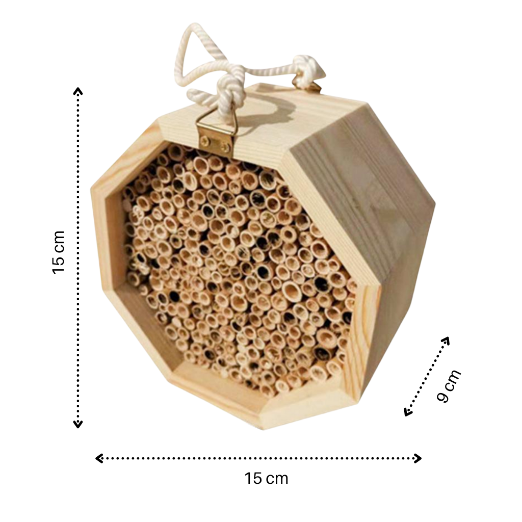 Maison d'abeilles hexagonale en bois  - Ozerty