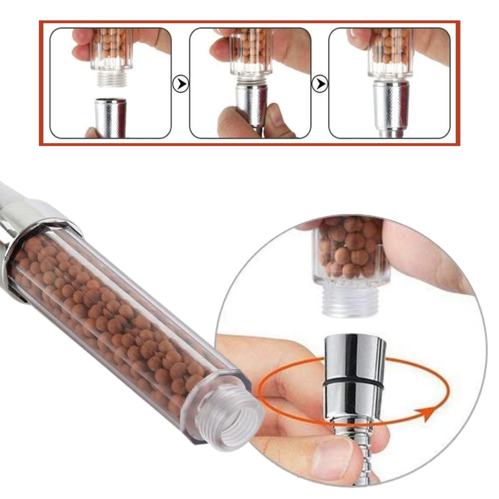 Pommeau de douche ionique à haute pression - Ozerty