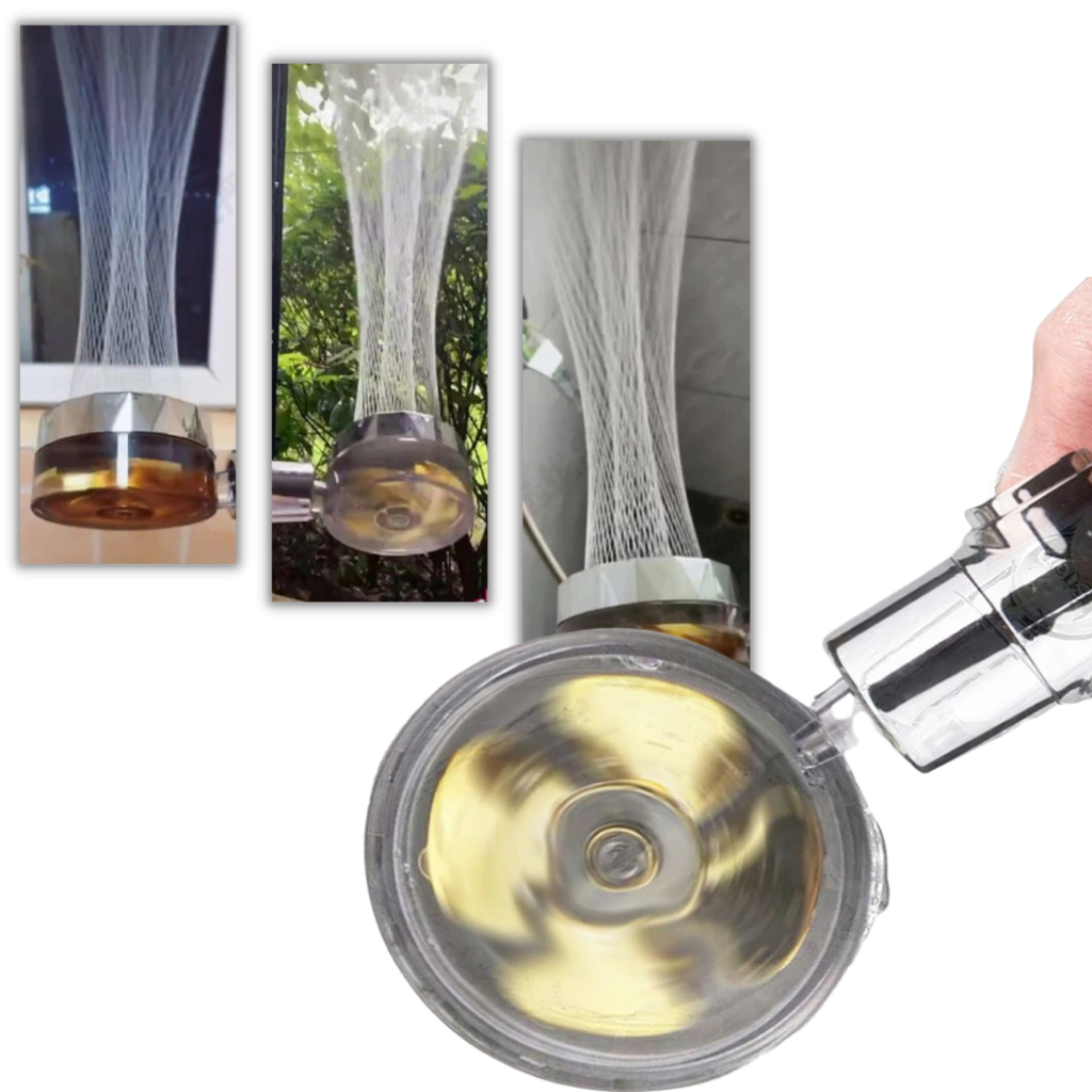 Pommeau de douche à haute pression avec hélice rotative - Ozerty