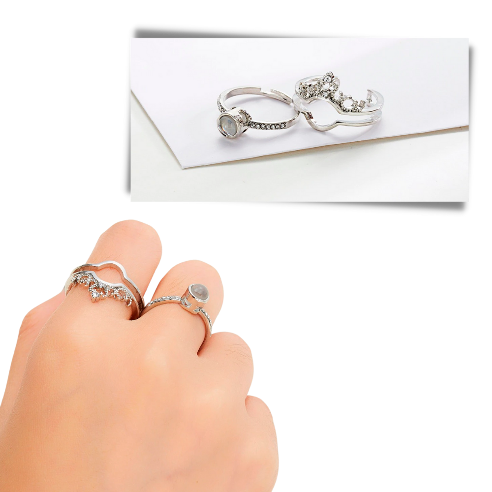 Belle bague "Je t'aime" en 100 langues - Ozerty