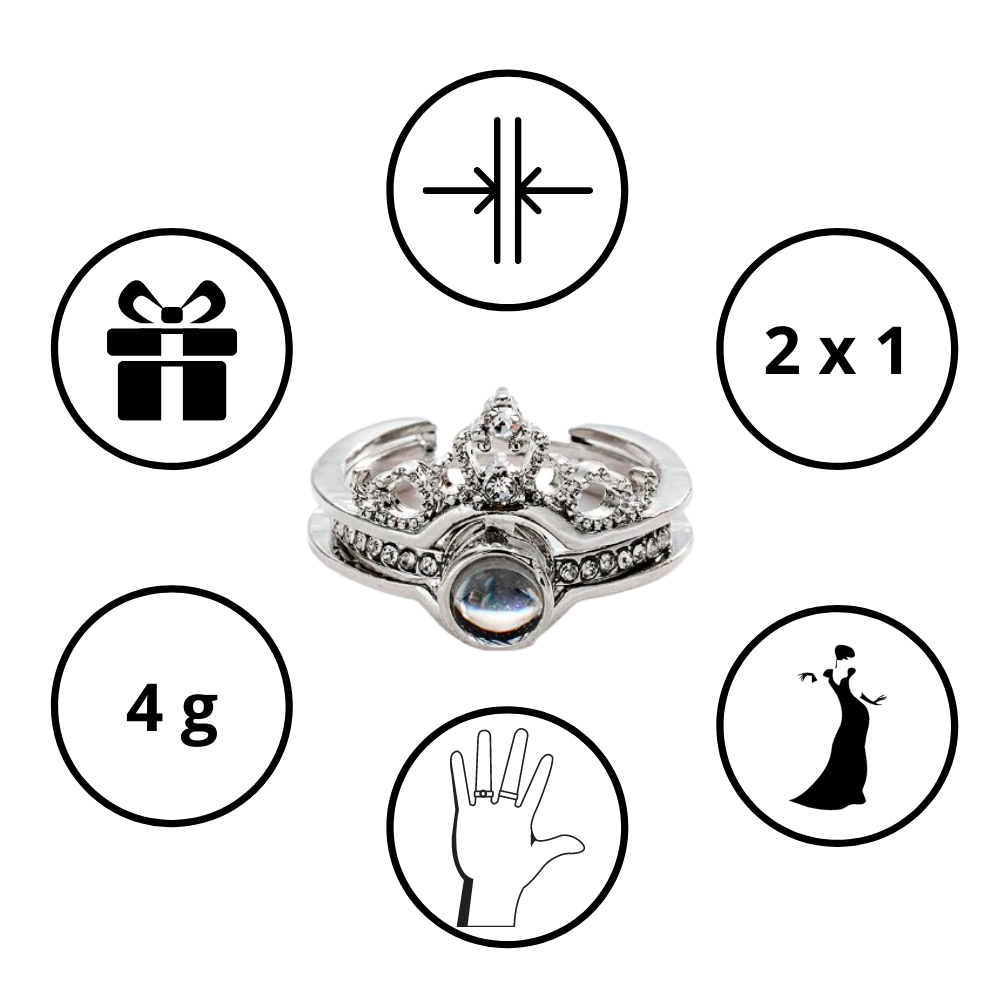 Belle bague "Je t'aime" en 100 langues - Ozerty