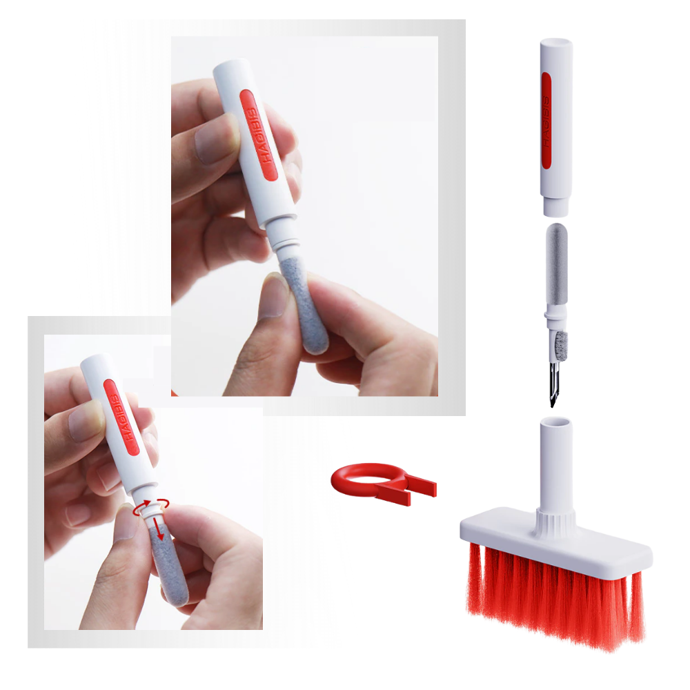 Nettoyeur de clavier et d'écouteurs 5-en-1 - Ozerty