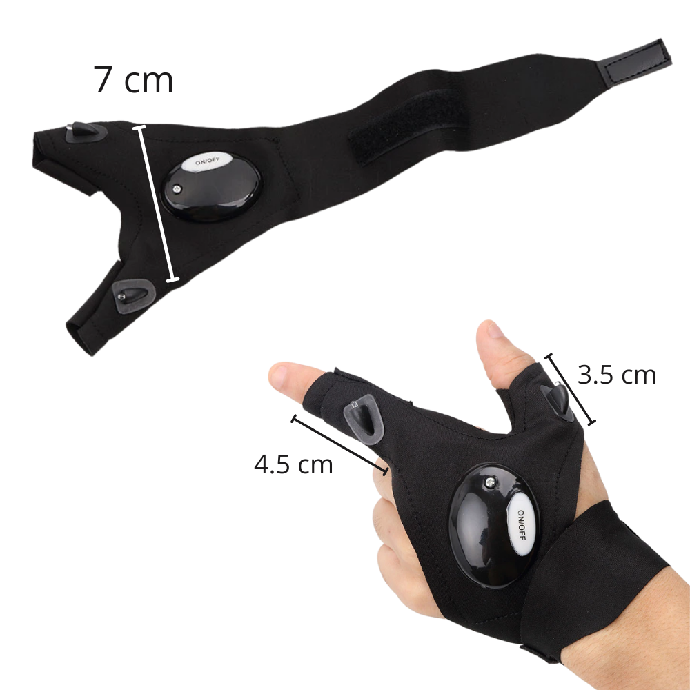 Paire de gants à LED avec lumières étanches - Ozerty