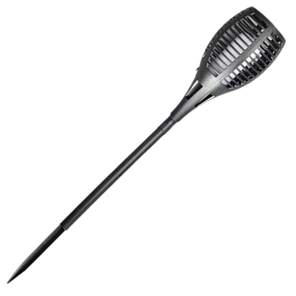 Lampe torche solaire à LED avec flamme - Ozerty