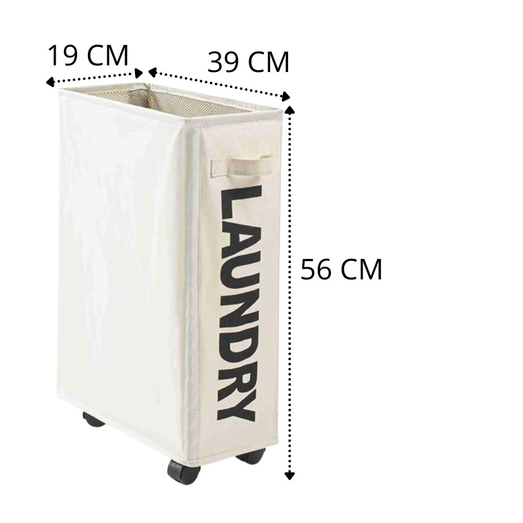 Panier à linge portable à roulettes - Ozerty