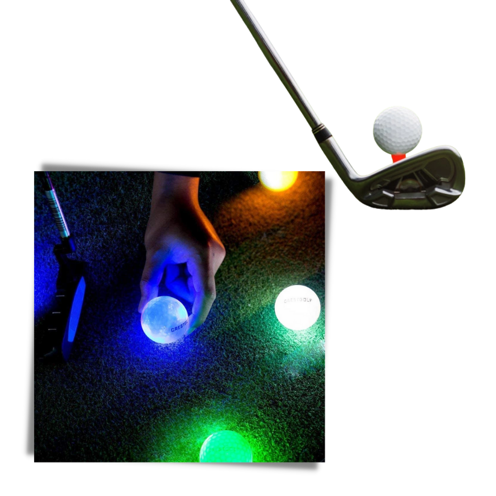 Lot de 6 balles de golf lumineuses à LED - Ozerty