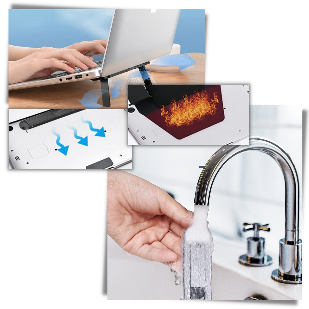 Support d'ordinateur portable léger et invisible en aluminium - Ozerty