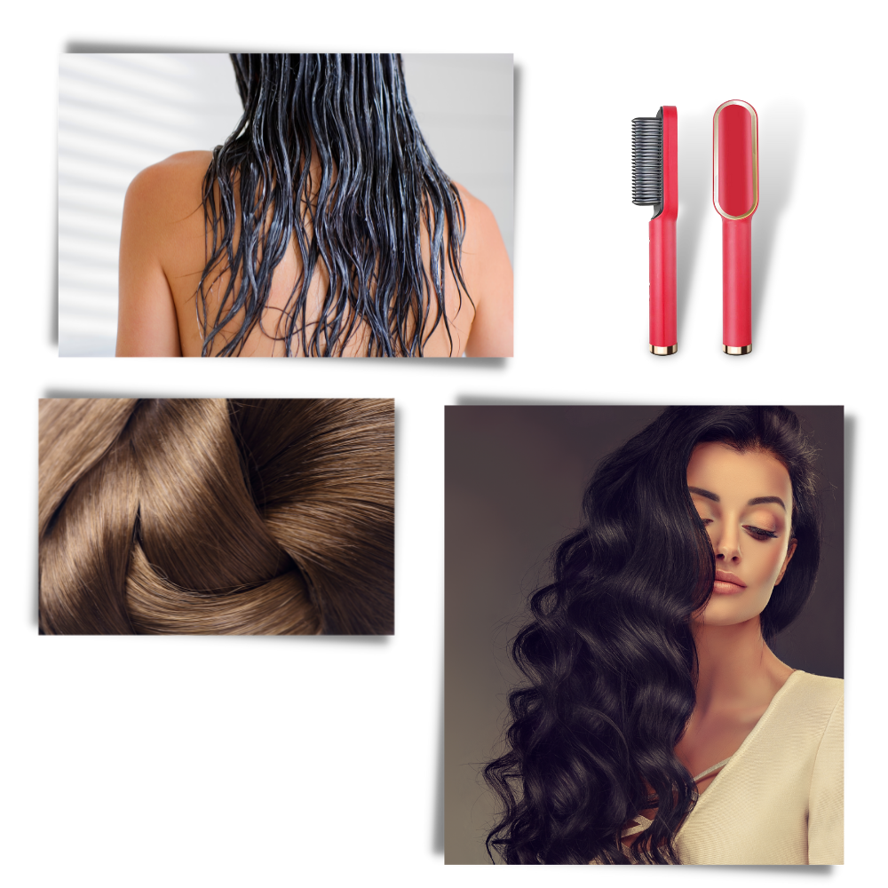 Lisseur électrique à brosse céramique - Ozerty