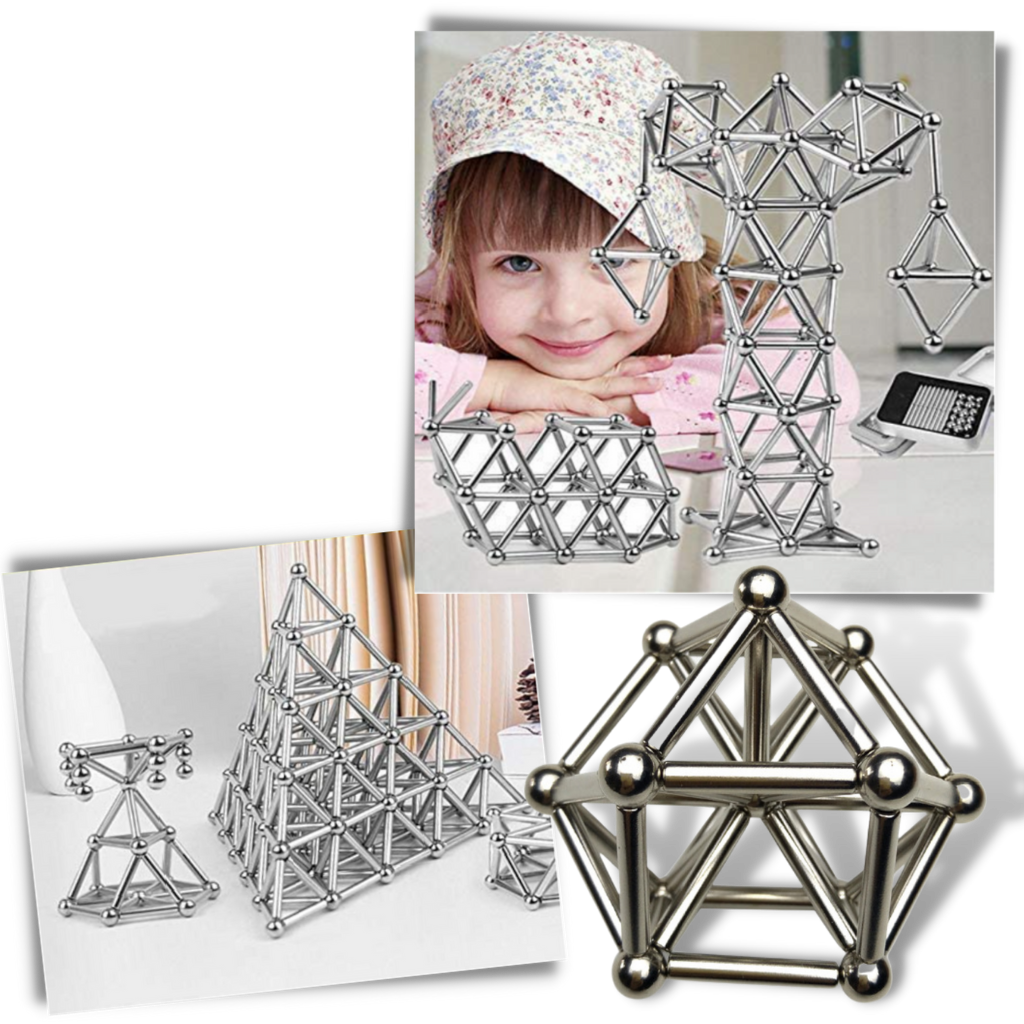 Bâtons et billes de construction magnétiques - Ozerty