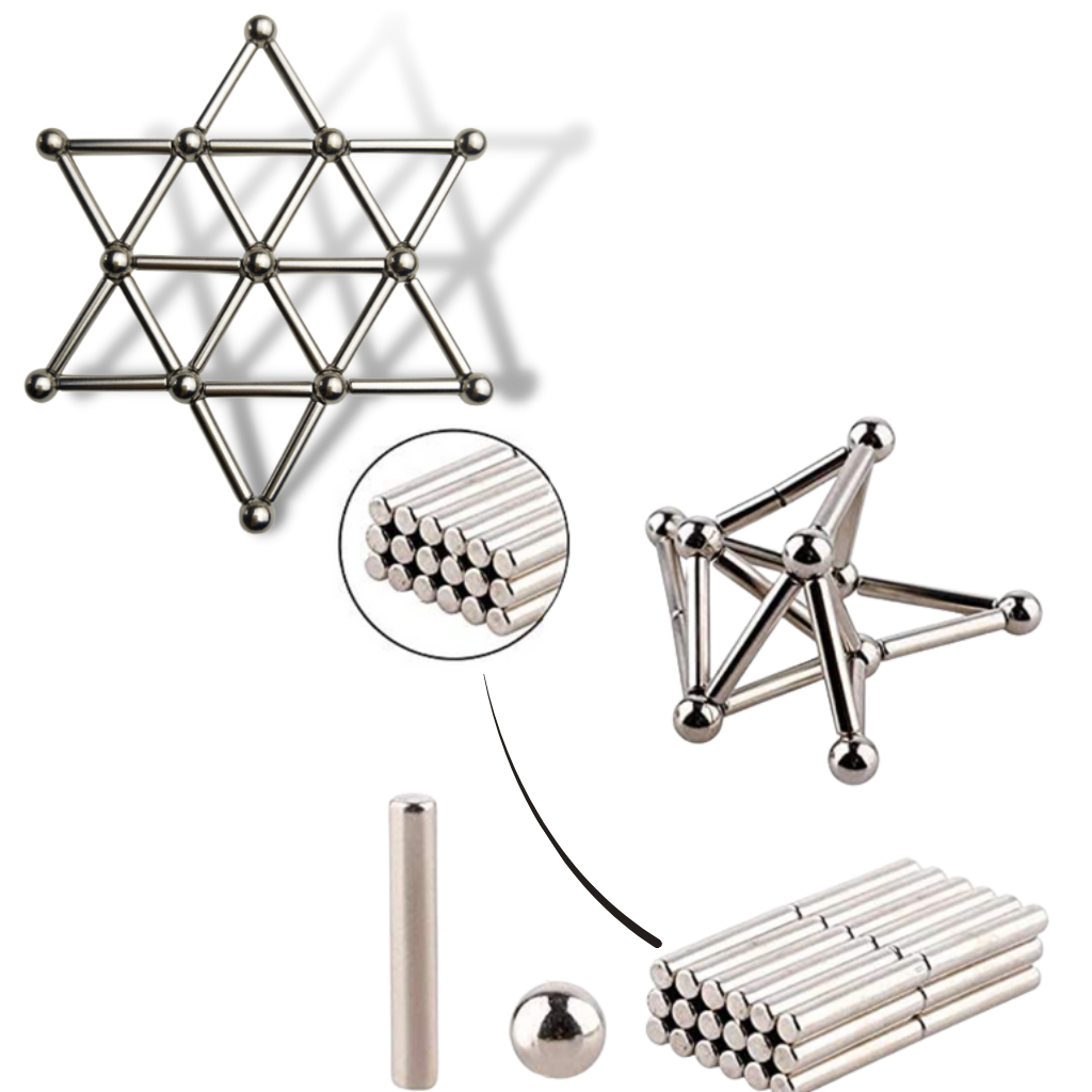 Bâtons et billes de construction magnétiques - Ozerty