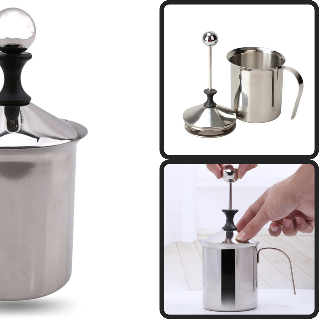 400ml stainless steel manual frother