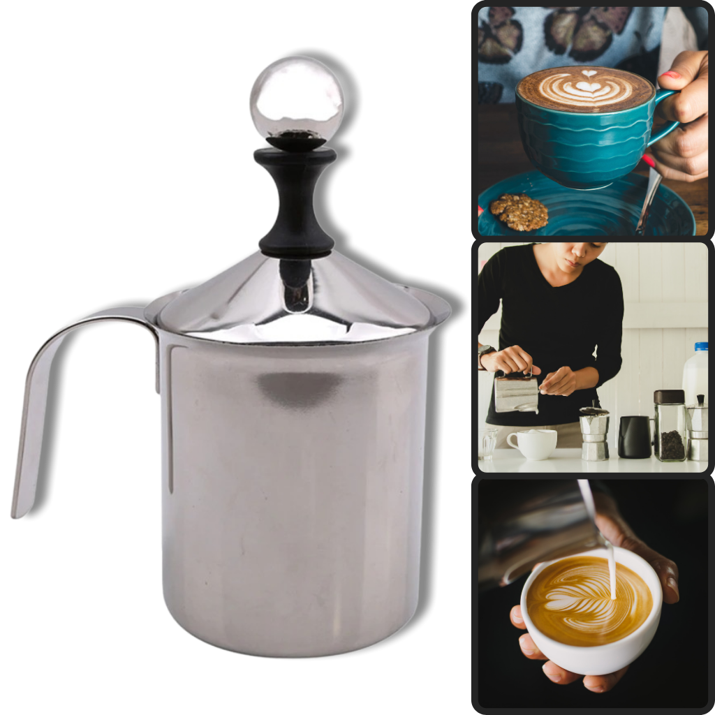 400ml stainless steel manual frother