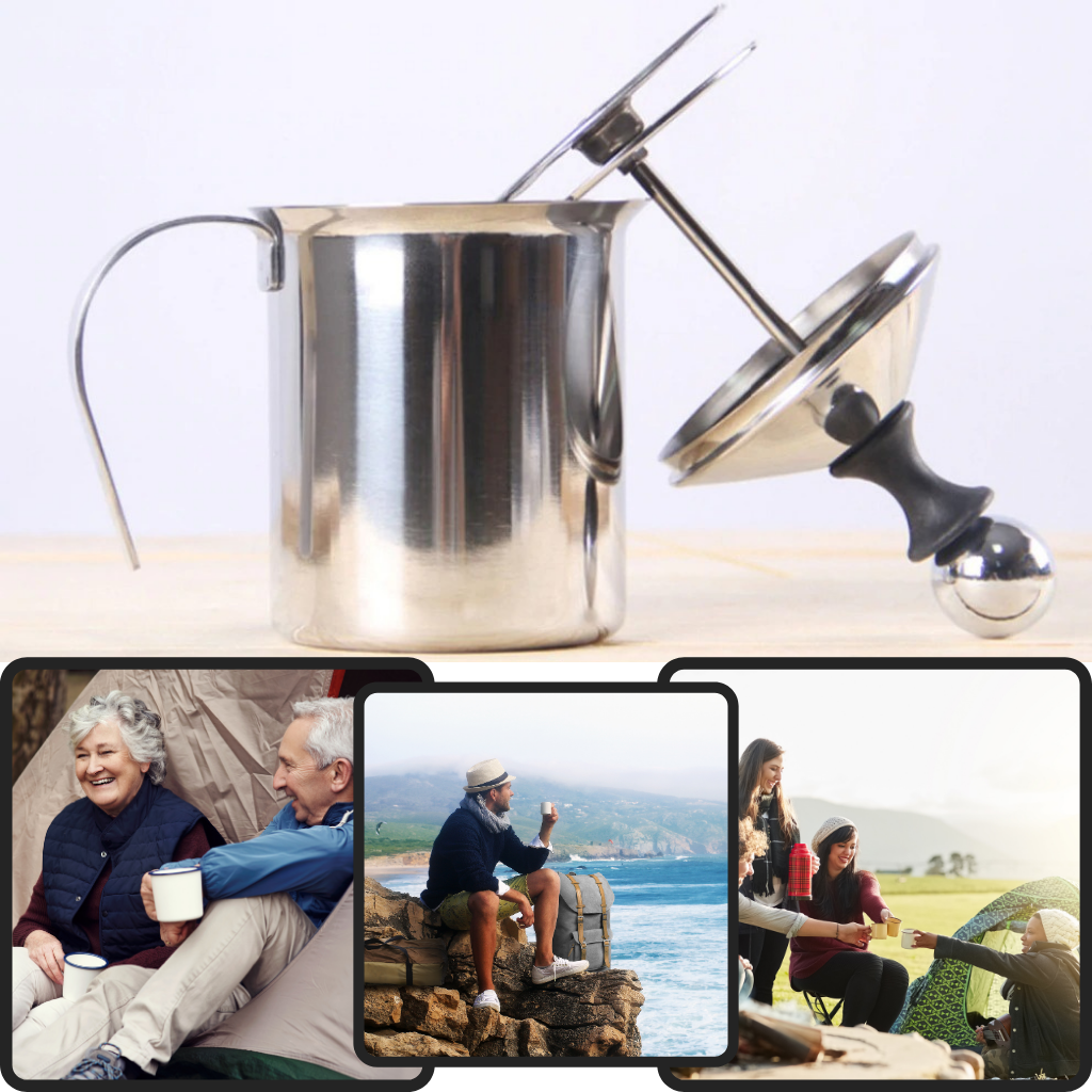 400ml stainless steel manual frother