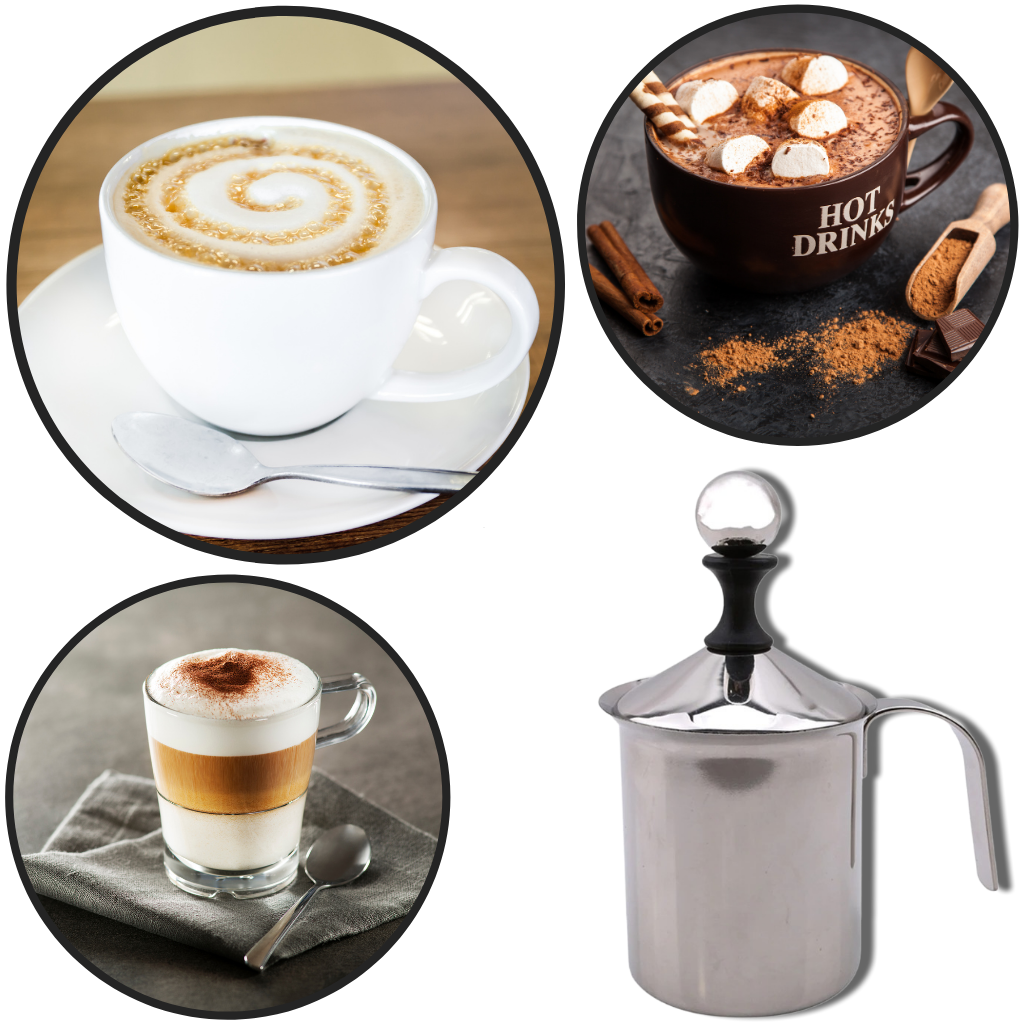 400ml stainless steel manual frother