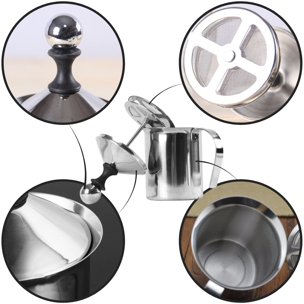 400ml stainless steel manual frother