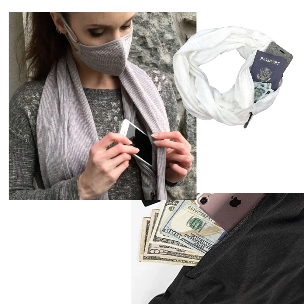 Écharpe chaude avec une poche cachée - Ozerty