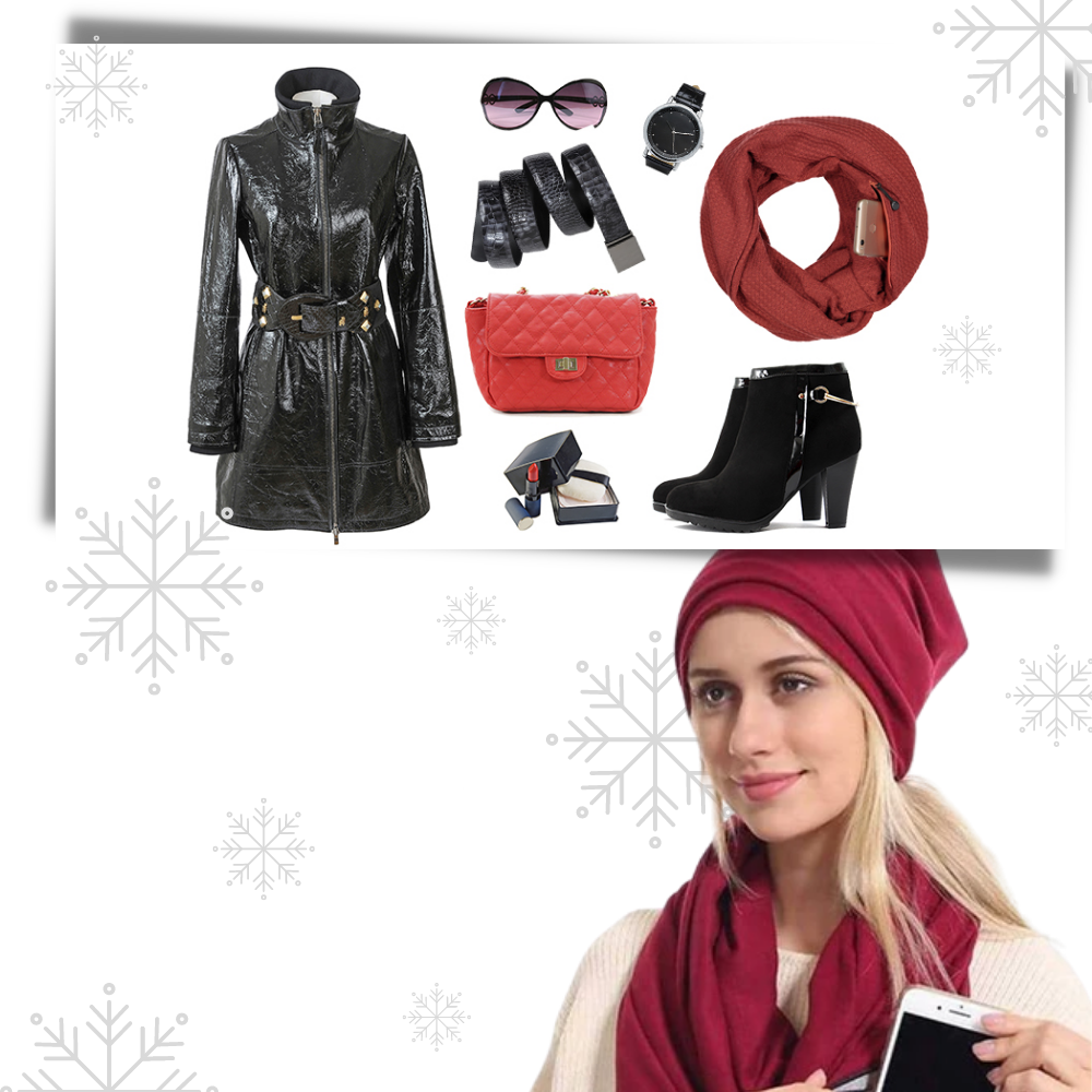 Écharpe chaude avec une poche cachée - Ozerty