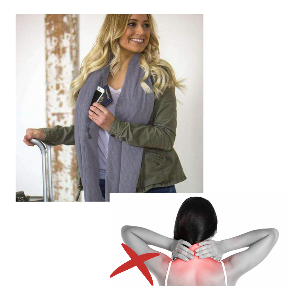 Écharpe chaude avec une poche cachée - Ozerty