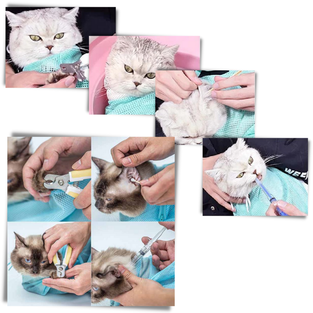 Sac en filet multifonctionnel pour le toilettage des animaux de compagnie - Ozerty