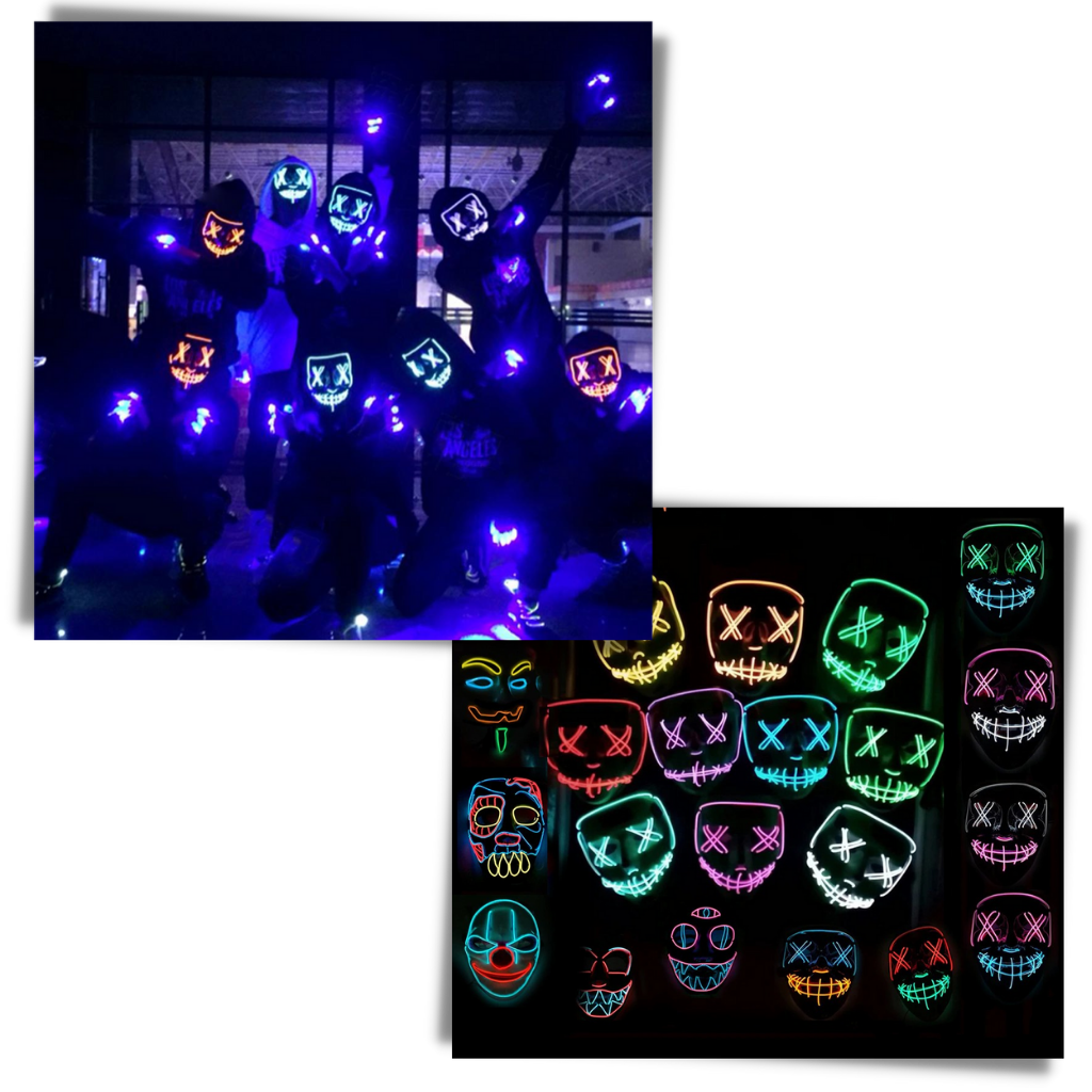 Masque à néon LED - Ozerty