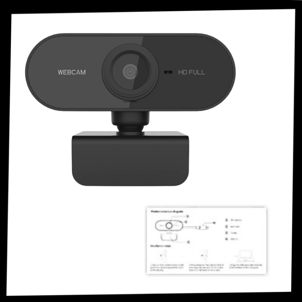 Webcam USB HD 1080p rotative avec microphone - Ozerty
