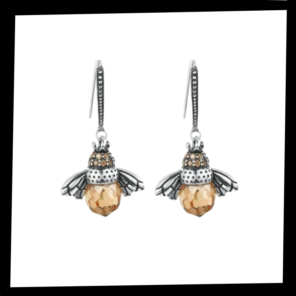 Boucles d'oreilles en forme d'abeille - Ozerty