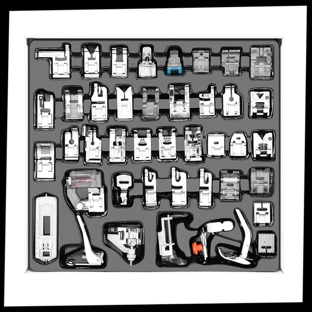 Lot de 32/42 pieds-de-biche pour machine à coudre - Ozerty