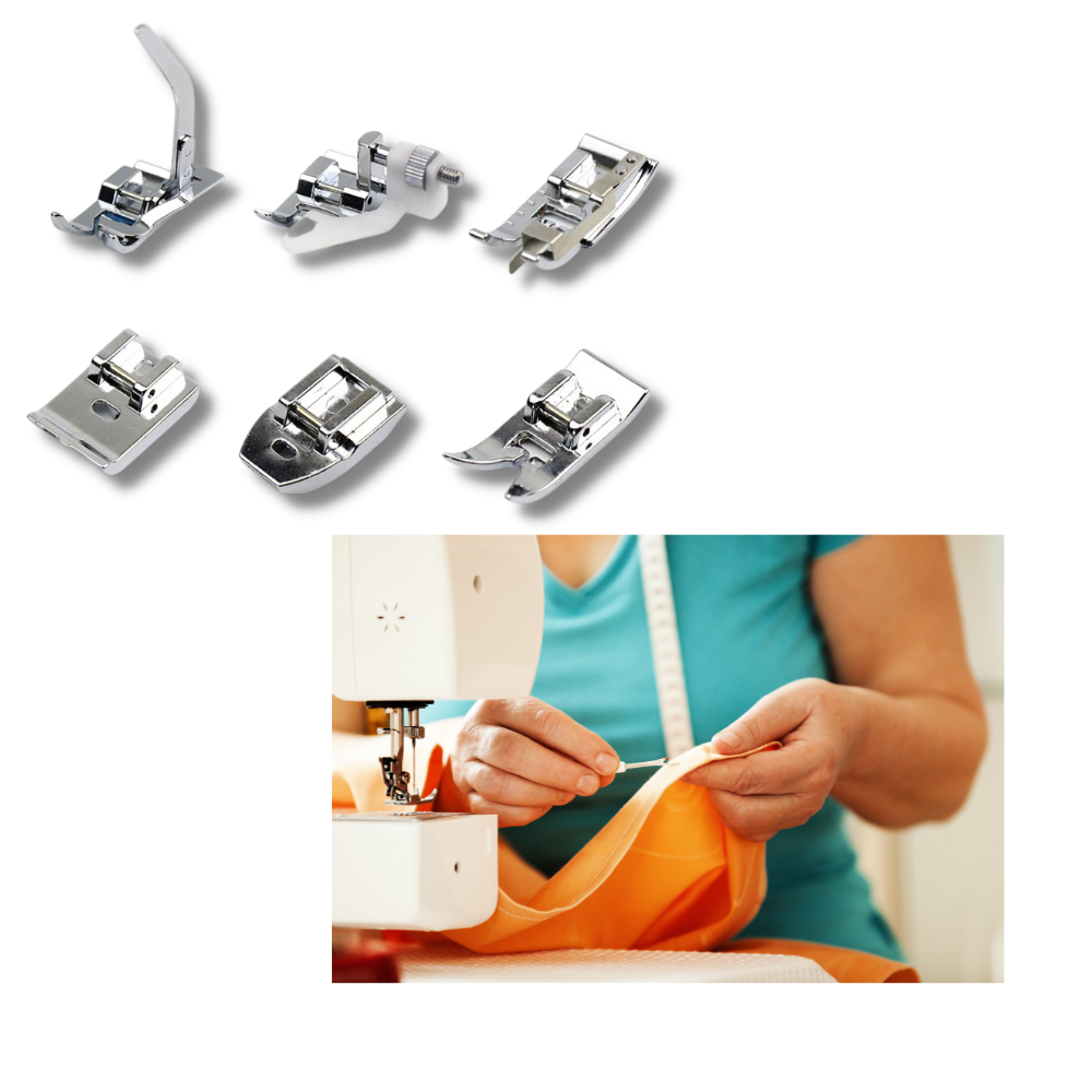 Lot de 32/42 pieds-de-biche pour machine à coudre - Ozerty