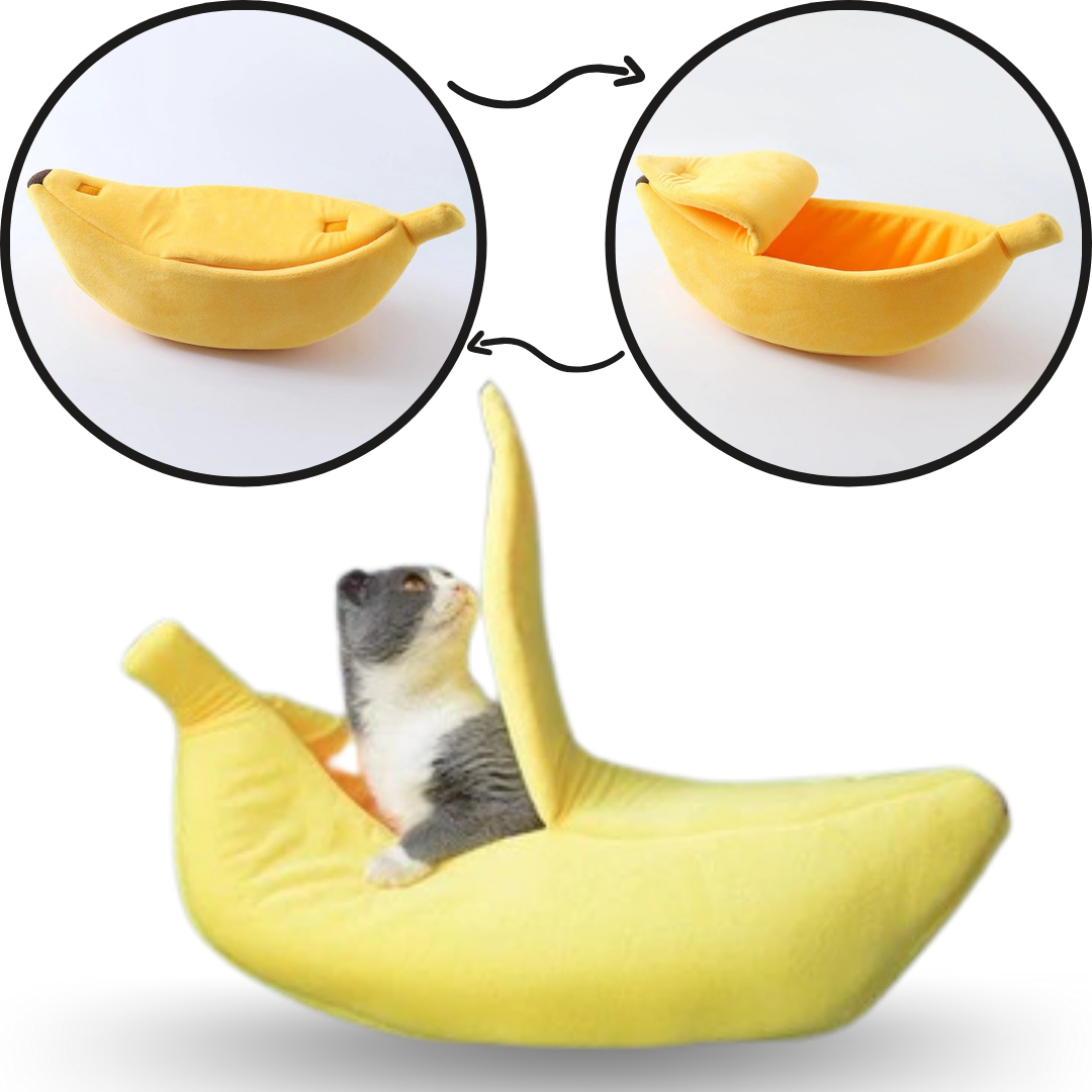 Lit pour animaux de compagnie en forme de banane