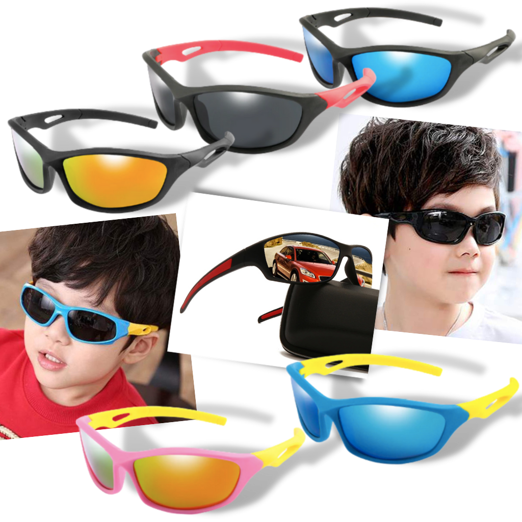 Lunettes de soleil de sport polarisantes avec sangle pour enfants