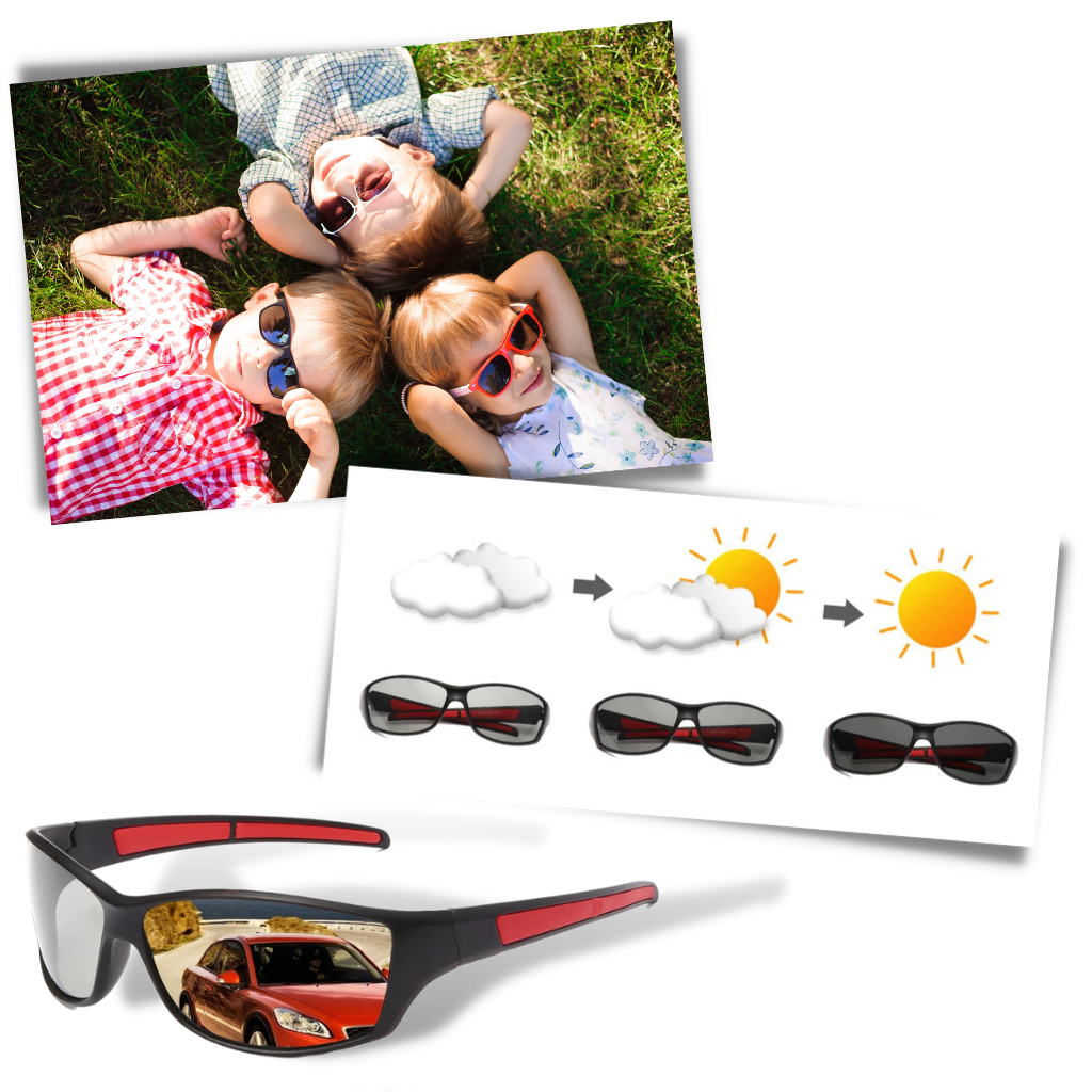 Lunettes de soleil de sport polarisantes avec sangle pour enfants - Ozerty