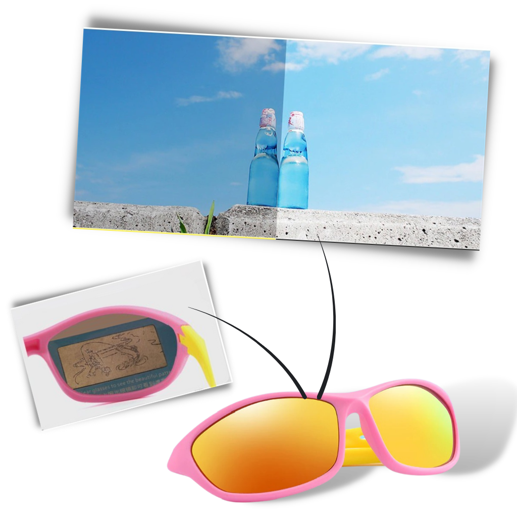 Lunettes de soleil de sport polarisantes avec sangle pour enfants - Ozerty