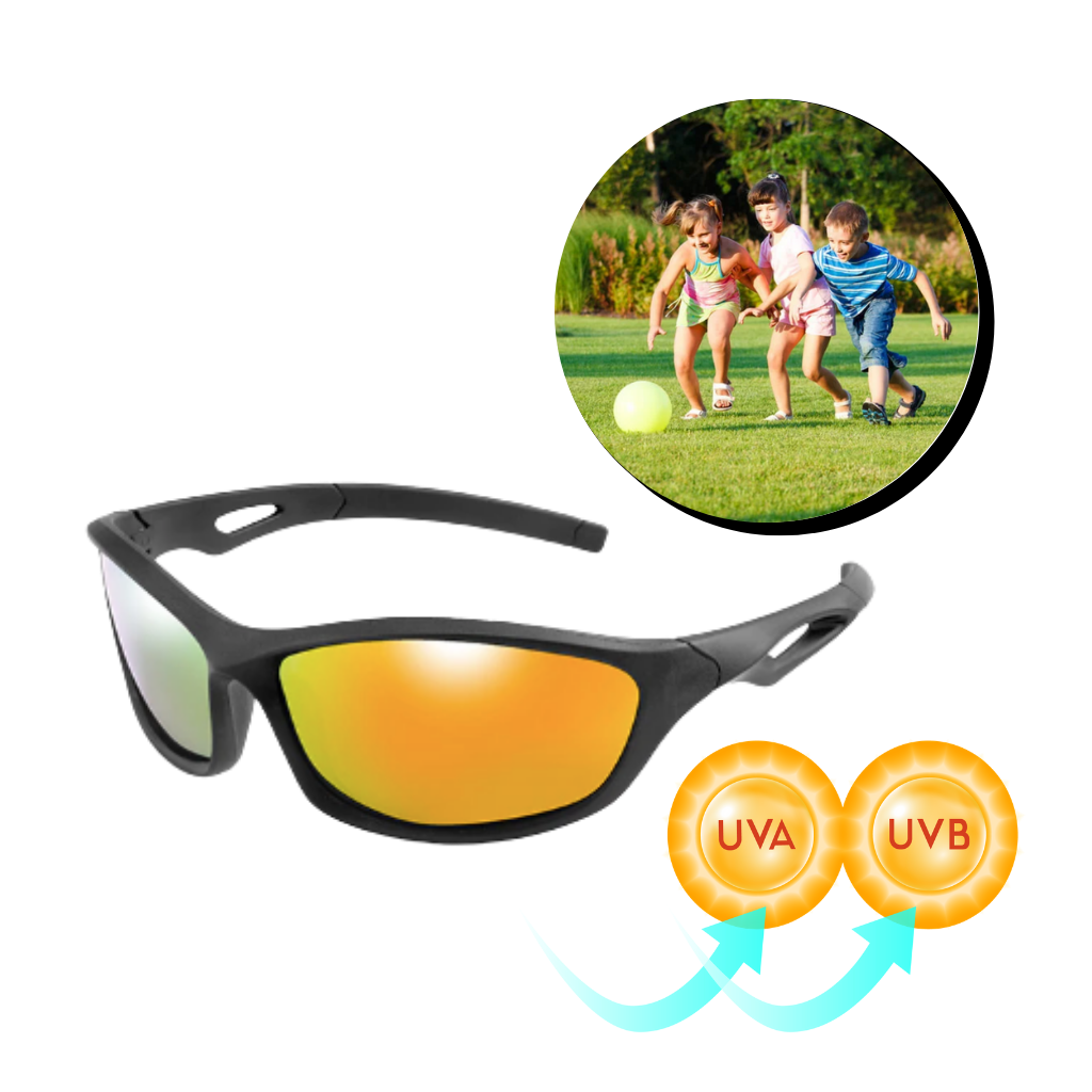 Lunettes de soleil de sport polarisantes avec sangle pour enfants - Ozerty