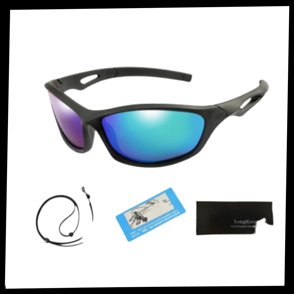 Lunettes de soleil de sport polarisantes avec sangle pour enfants - Ozerty