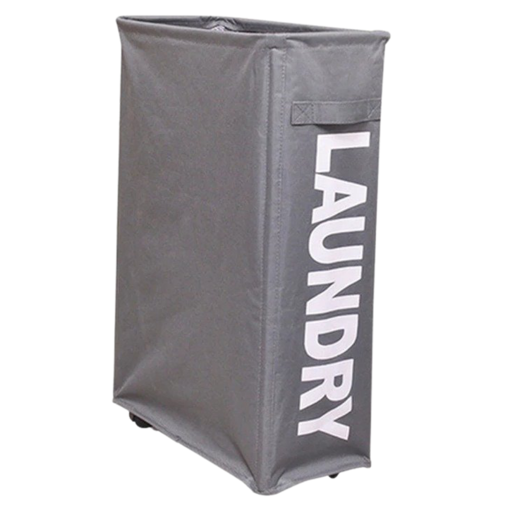 Portable laundry basket on wheels