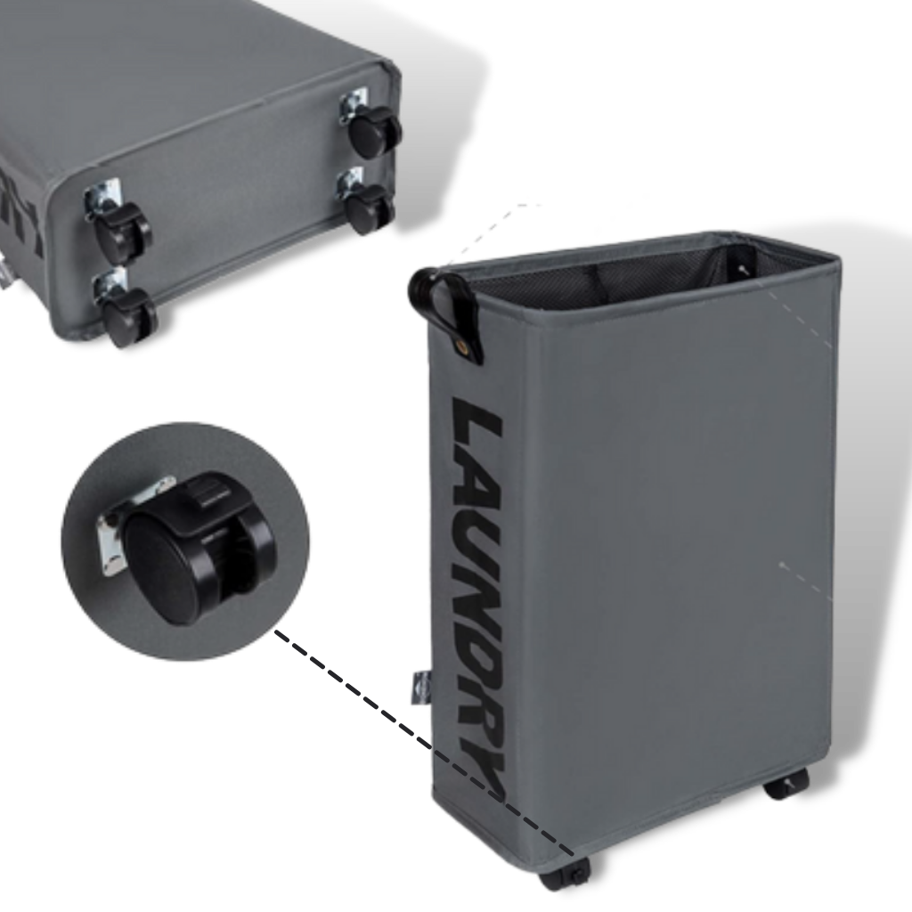 Panier à linge portable à roulettes - Ozerty