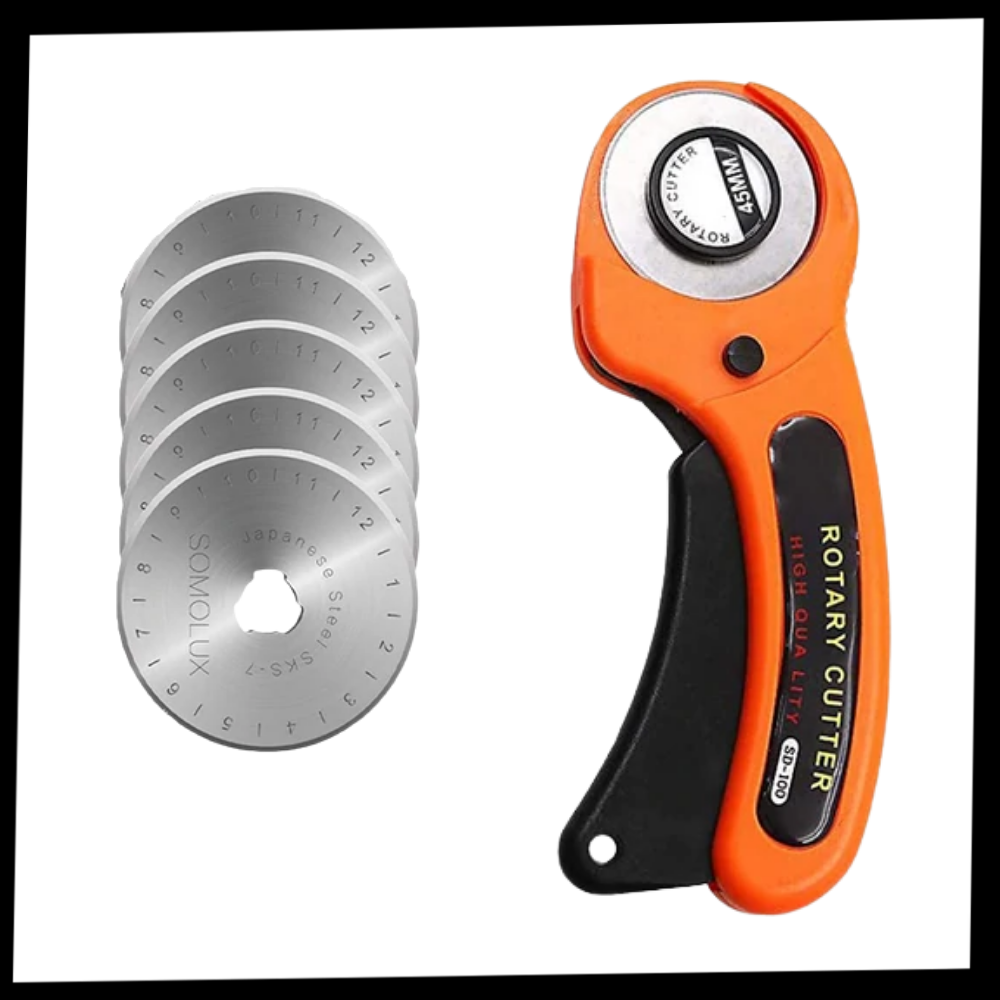 Coupeur rotatif pour tissus avec cinq lames de 45 mm - Ozerty
