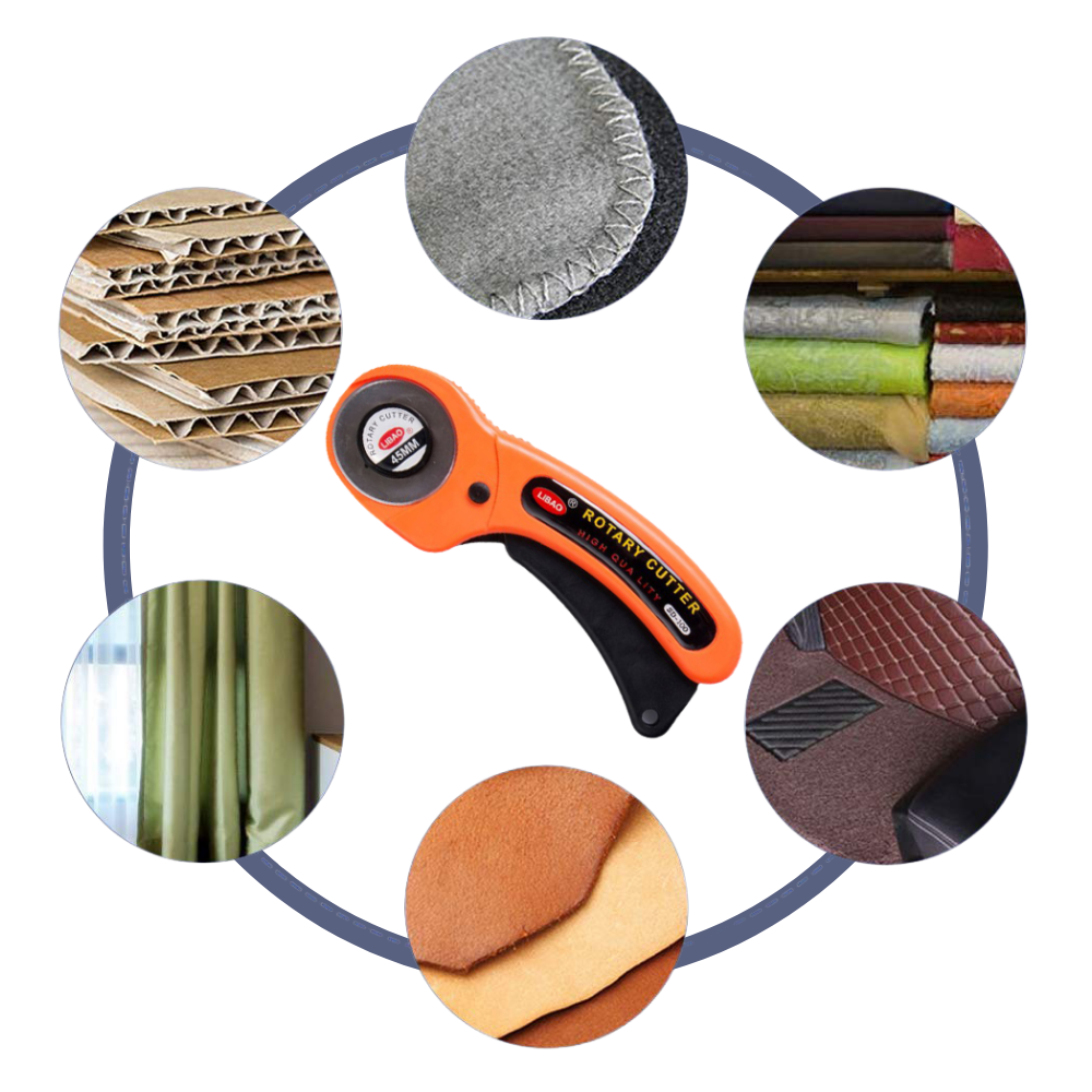 Coupeur rotatif pour tissus avec cinq lames de 45 mm - Ozerty